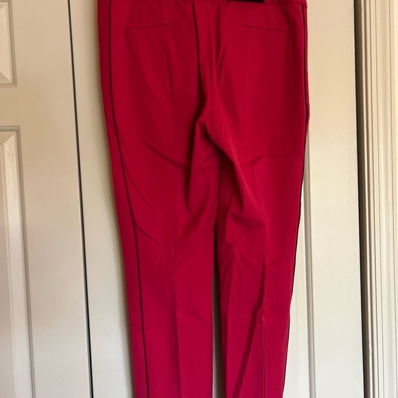 Anthropologie fuchsia essential skinny leg pants with purple stripe - Picture 5 of 7